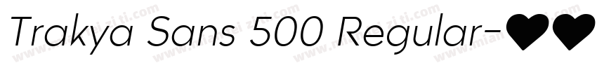 Trakya Sans 500 Regular字体转换